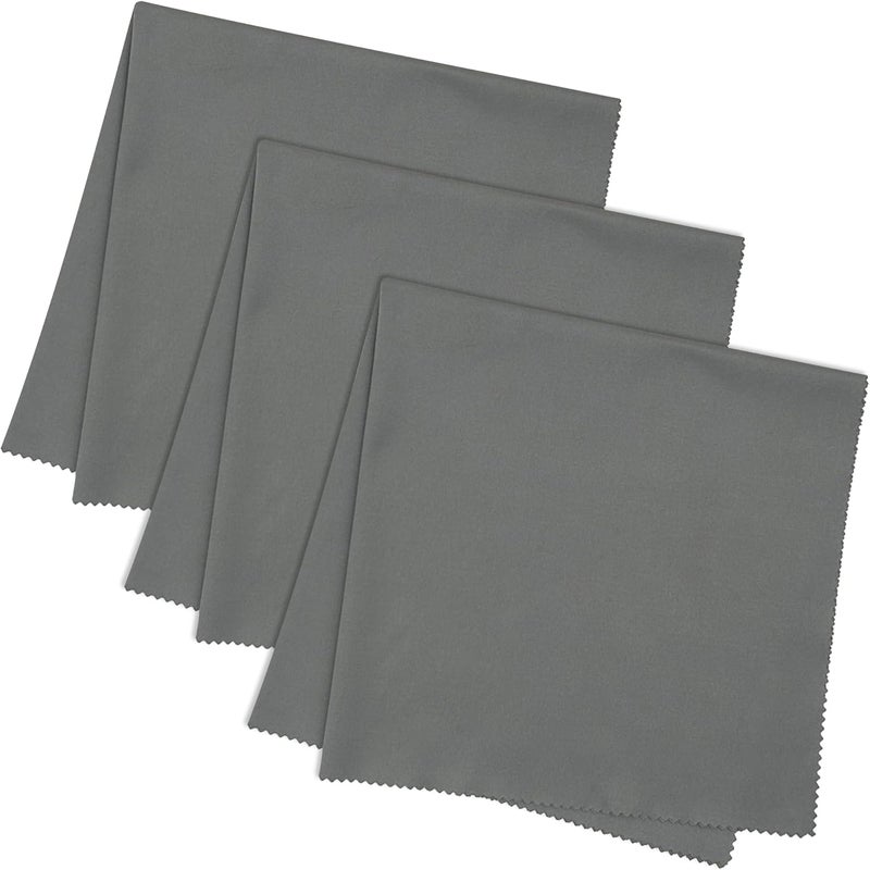 JUNRO 3-Pack 16x16 Inch Extra Large Lint-Free Microfiber Cleaning Cloths for Laptop, LCD TV, Computer Screen, Monitor, Tablet, Camera Lens, Glass, Telescope, iPhone, iPad, Other Delicate Surface - Image 1
